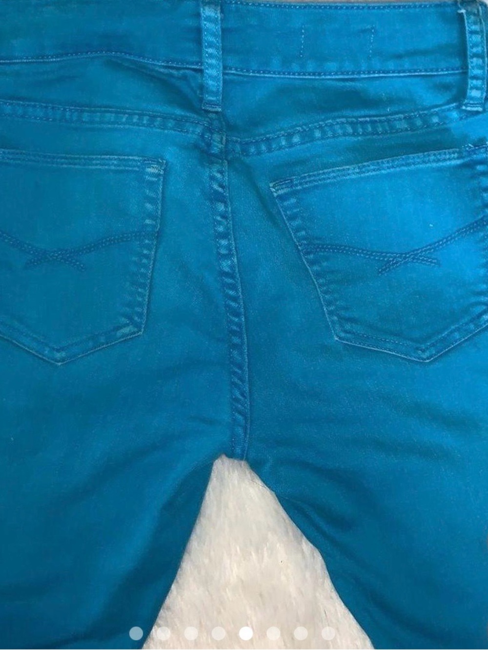 GAP Women's 1969 Skinny Jeans in Bright Turquoise Blue - Picture 2 of 5